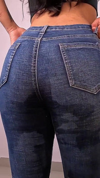 Nass, meine neue bluejeans