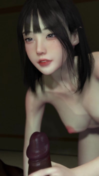 3D geile slet Koreaanse babe werd geneukt door grote zwarte lul