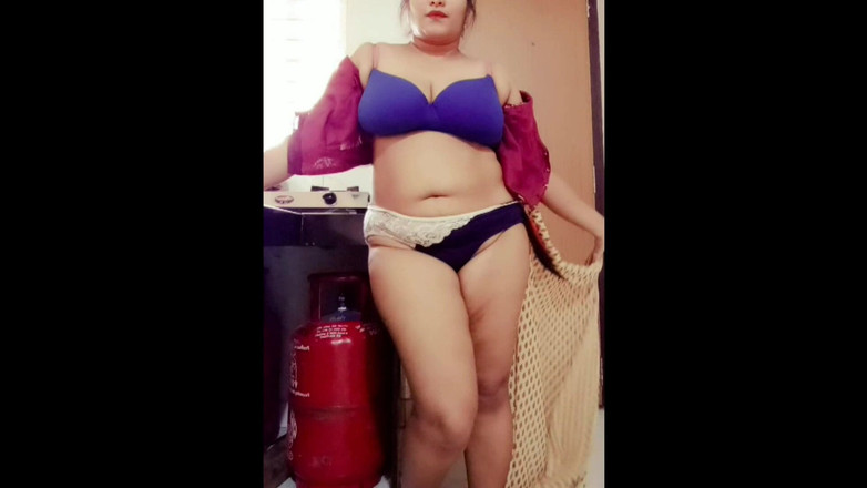 Your Arya: Desi Step Stepmom Strip Teasing Her Step Stepson and He...