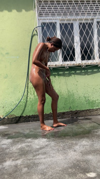 Submissive Slave Shaving and Bathing