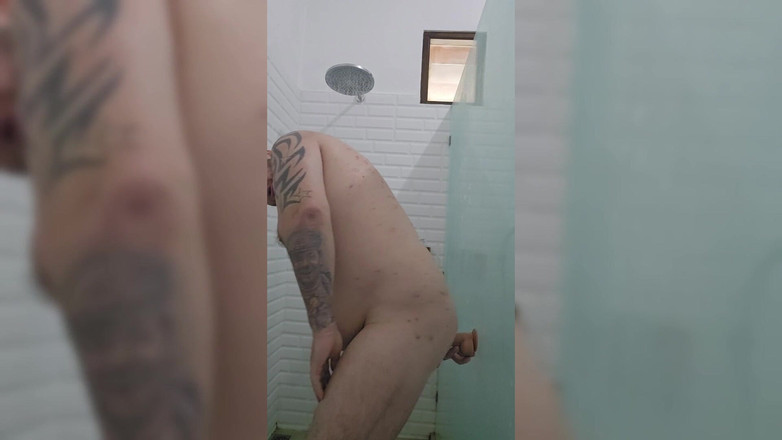 Jimbob Star GAY: Jimbob Mýdlová sprcha dildo jízda