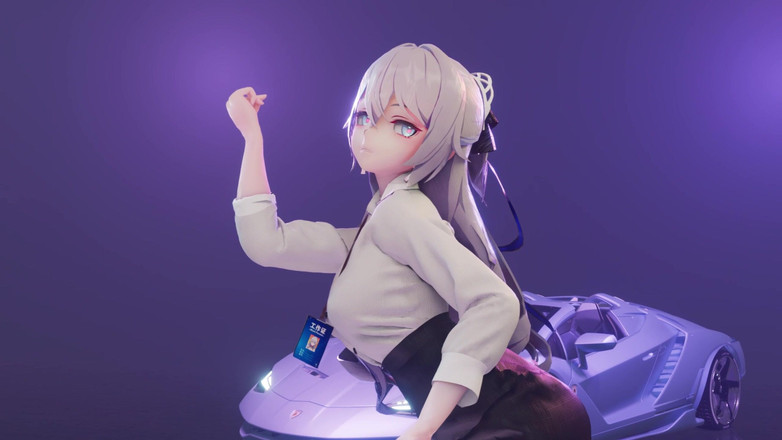 MikuMotion: Entschuldigung; Genshin-Auswirkungen; Bronya; Bürodame in uniform; Bleistiftrock; Ouvert schwarze strümpfe;...