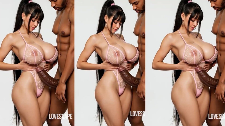 Lovescape: Stora tuttar och massime kuk - explosiv kombination