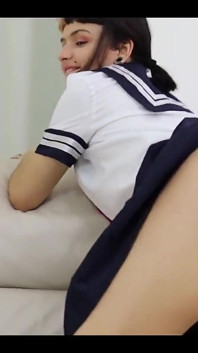 Naughty Girl Playing with Her Ass After Class