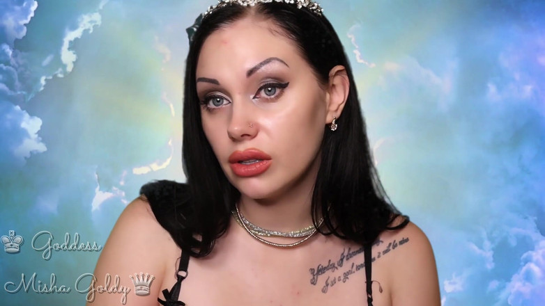 Goddess Misha Goldy: Today I will teach you that pleasure comes just through...