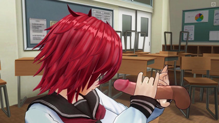 H3DC: Une fille hentai 3D aux cheveux roux te branle la bite