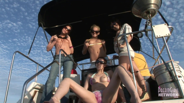 Dream Girls: Four Girls Get Naked on a Moving Boat
