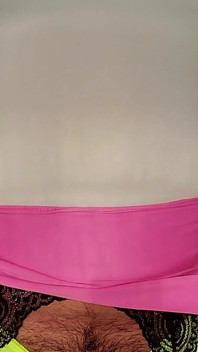 Lime green sissy-höschen wichst und kommt