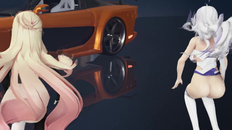 MikuMotion: チョコレートクリームデュエットストリップティーズ;ブラックストッキングス;ホワイトストッキングス;レーシングレオタード