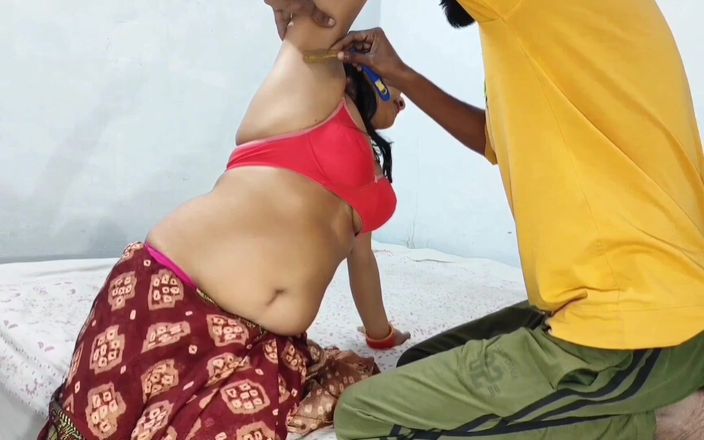 Happyhome: Desi vacker indisk fru får fitta och armhålan rakad av...