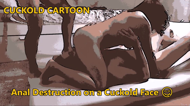 Cuckoby: Aldatılan adamın yüzünde çizgi film anal yıkımı