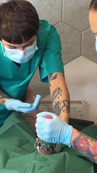 Dublu domme Medfet Sondare examen și tratamente cu Doamna Li Ying și pacientul nostru