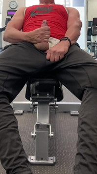 Jockdad87 Hotel Gym Jerk and Cum Part 2