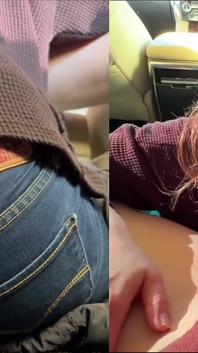 A Married Woman Who Pulls a Blowjob Next to Her Husband's Car