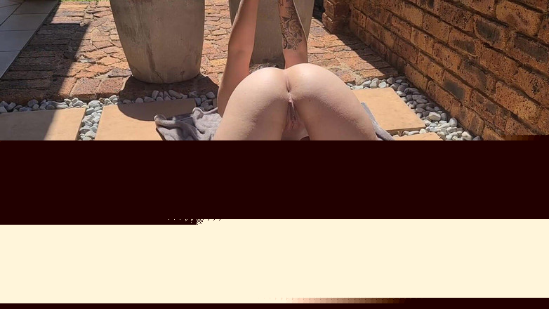 InkedButterfly69: Sexy Babe Doing Nude Outdoor Yoga