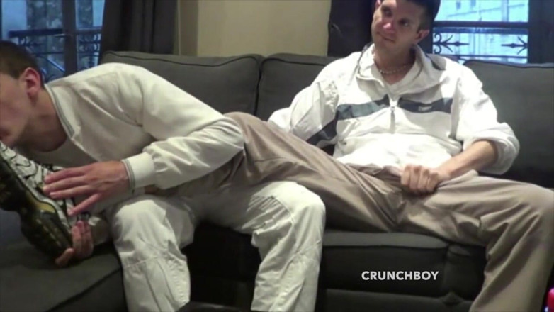Raw French Bad boys: Matt Kenedy submitted to sneakers of straight bad boy