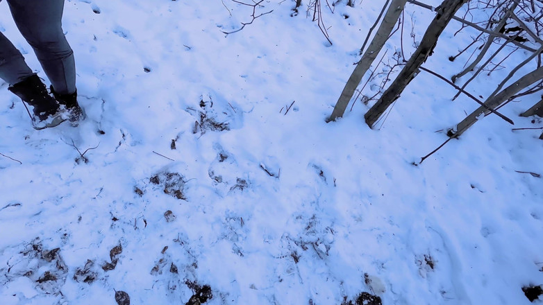 Bouncy Tits Action: Complete Naked BDSM in Snow