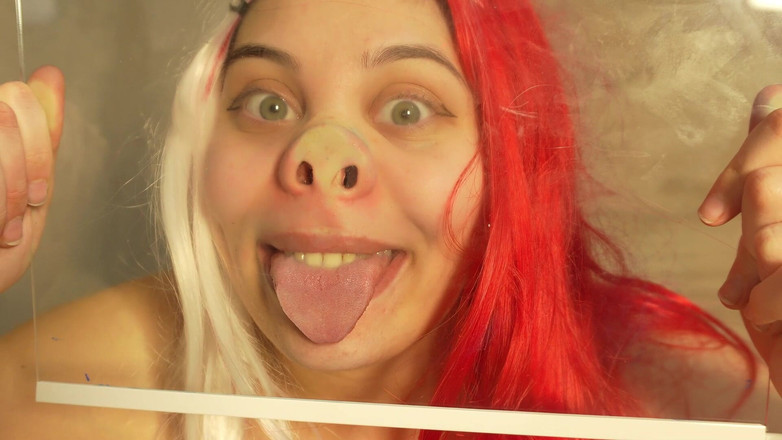 AmayaMori: Свиный нос челенж - развлечение со стеклом в видео от первого лица