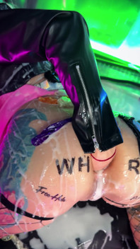 Bukkake & Anal Fisting for a Cyberpunk Slut