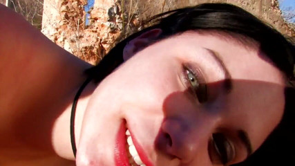 LesbianFantasies: Lezdom outdoor session of licking in the leather outfit