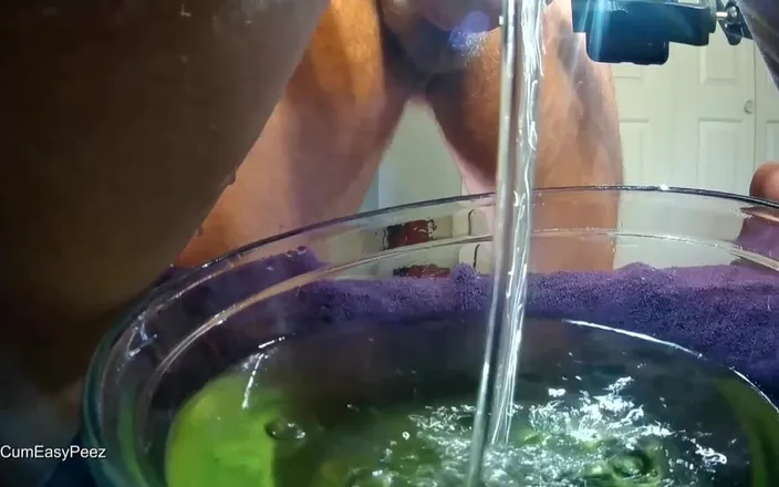 Cum and piss play fun!: Extreme Closeup of Cum and Piss Mix Recipe Making