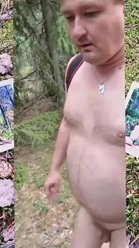 핀란드 포레스트의 벌거벗은 하이킹