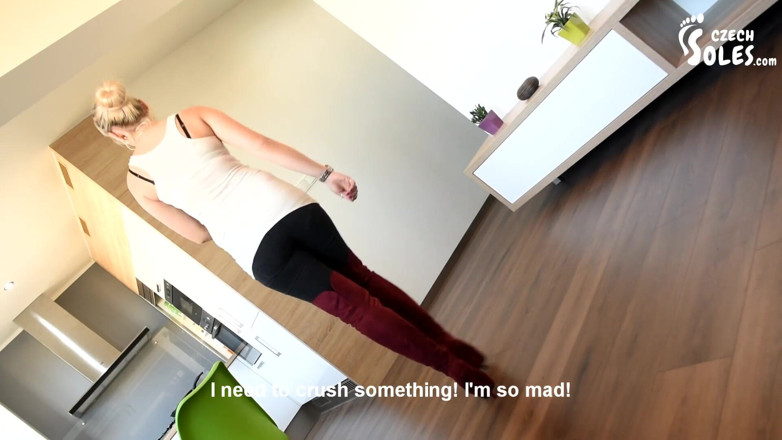 Czech Soles - foot fetish content: POV giantess foot and but crushing