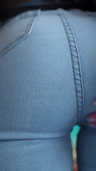 Jeans seduta su faccia punto di vista! Jeans culo perfetto prova haul