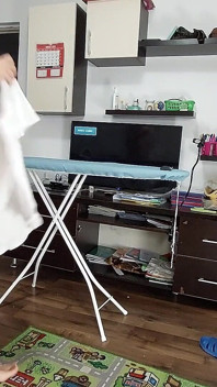 Sexy Wife Doing Chores in the House Naked