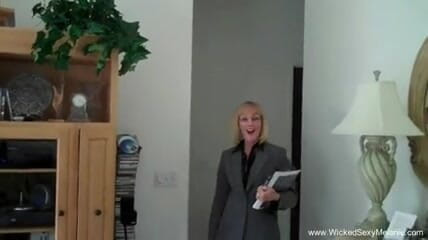 Wicked Sexy Melanie: Big titted blonde lady is blowing hard cock in POV