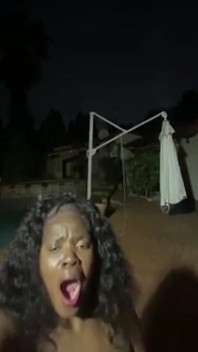 Black SSBBW Outdoor Striptease
