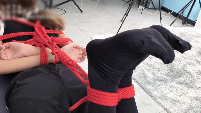 Asian bondage: A Young, Beautiful, Slender, and Adorable Girlfriend, with Black Stockings,...
