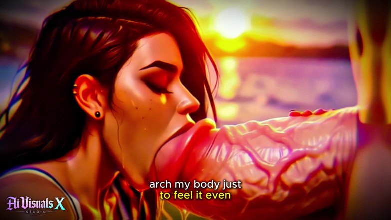 AI Visuals X: (4k) Lucah Animasi Ai 3D - Latina Baddie menyembah zakar putih besar (asmr...