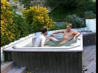 Gays Case: Manly studs get horny and fuck in the jaccuzzi