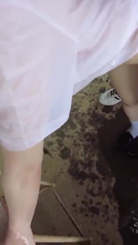 Slick Outdoor Tease with a Pink Tipped F Cup Beauty Soaked in Oil Part 2