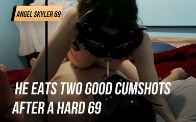 Er isst nach einem harten 69 zwei gute cumshots