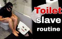 Toalett slav rutin femdom piss