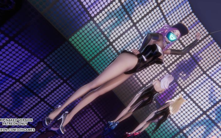 3D-Hentai Games: [MMD] Кара - шаг (5p) Ахри Серафин Акали Кайса Эвелин Кпоп, Танцевальная лига легенд, хентай