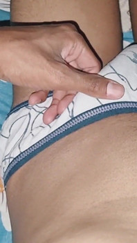 Horny Indian Sissy Boy Cumming While Wearing His Step Sister's Cute Panties
