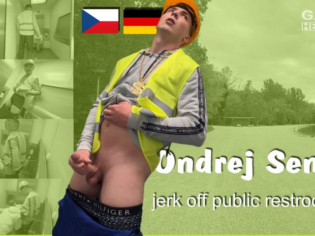 German Gay Porn with Ondrej Seno by Gayheim (directorscut) Jerk off Public Restroom (GAYheim)