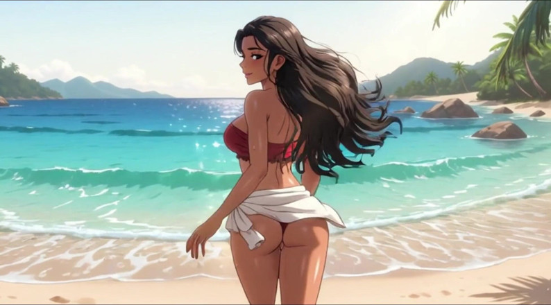 My night collection: Moana aux seins énormes et au cul énorme dans des scènes passionnées...