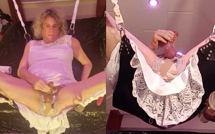 TSLillySophie: TS Lilly Sophie Искусственная вагина трахается в слинге и кончает
