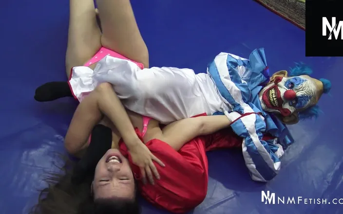NM fetish wrestling videos by Princess Nikki: Sophie Wrestles the Clown