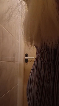 Obedient Slut Rides Wall-mounted Dildo on the Toilet