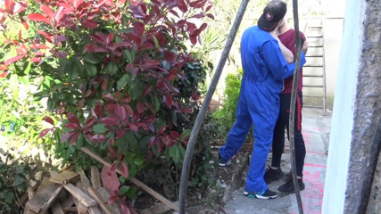 Raw French Bad boys: Yougn hetero pracovnice šuká venku