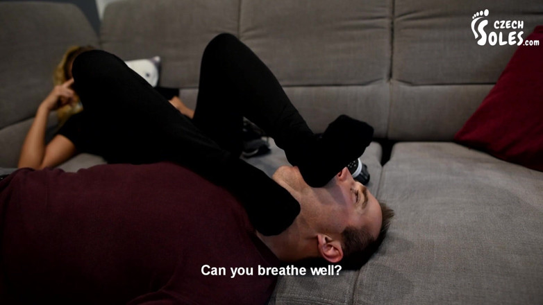 Czech Soles - foot fetish content: Dominated to Smell Megan's Sneakers, Socks and Feet After Gym