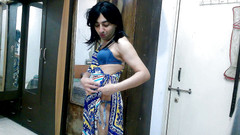Cute & Nude Crossdresser: Si banci cantik crossdresser femboy Sweet Lollipop dengan bikini denim...