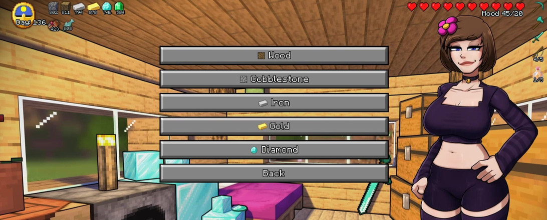 LoveSkySan69Real: Jeu d’hornycraft, partie 83, ma demi-sœur veut me sucer la bite...