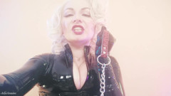 Arya Grander: Latex Mistress: collar and leash FemDom training for good submissive!...