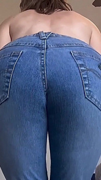 Jeans Fetiche de petite milf bunda bunda dança provocação